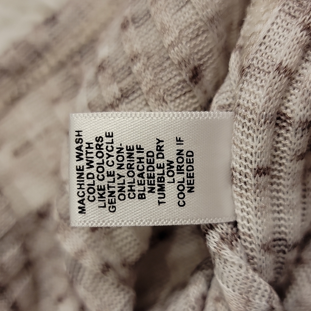 đ
șcato cream with dark brown speckles lightweight hi-low top size medium - Picture 8 of 11
